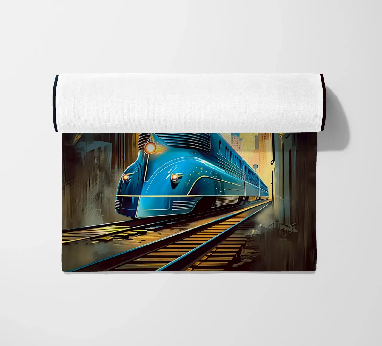 Treno Art Deco telo mare da Fleur de Lys