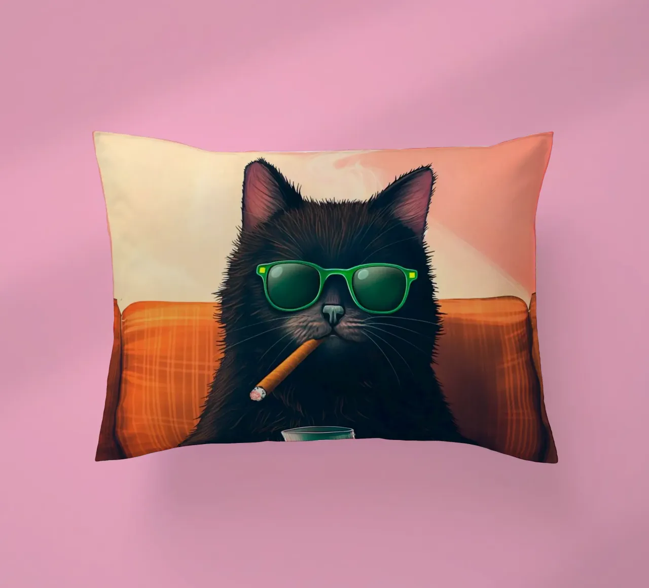 Gatto che fuma cuscino da Fleur de Lys