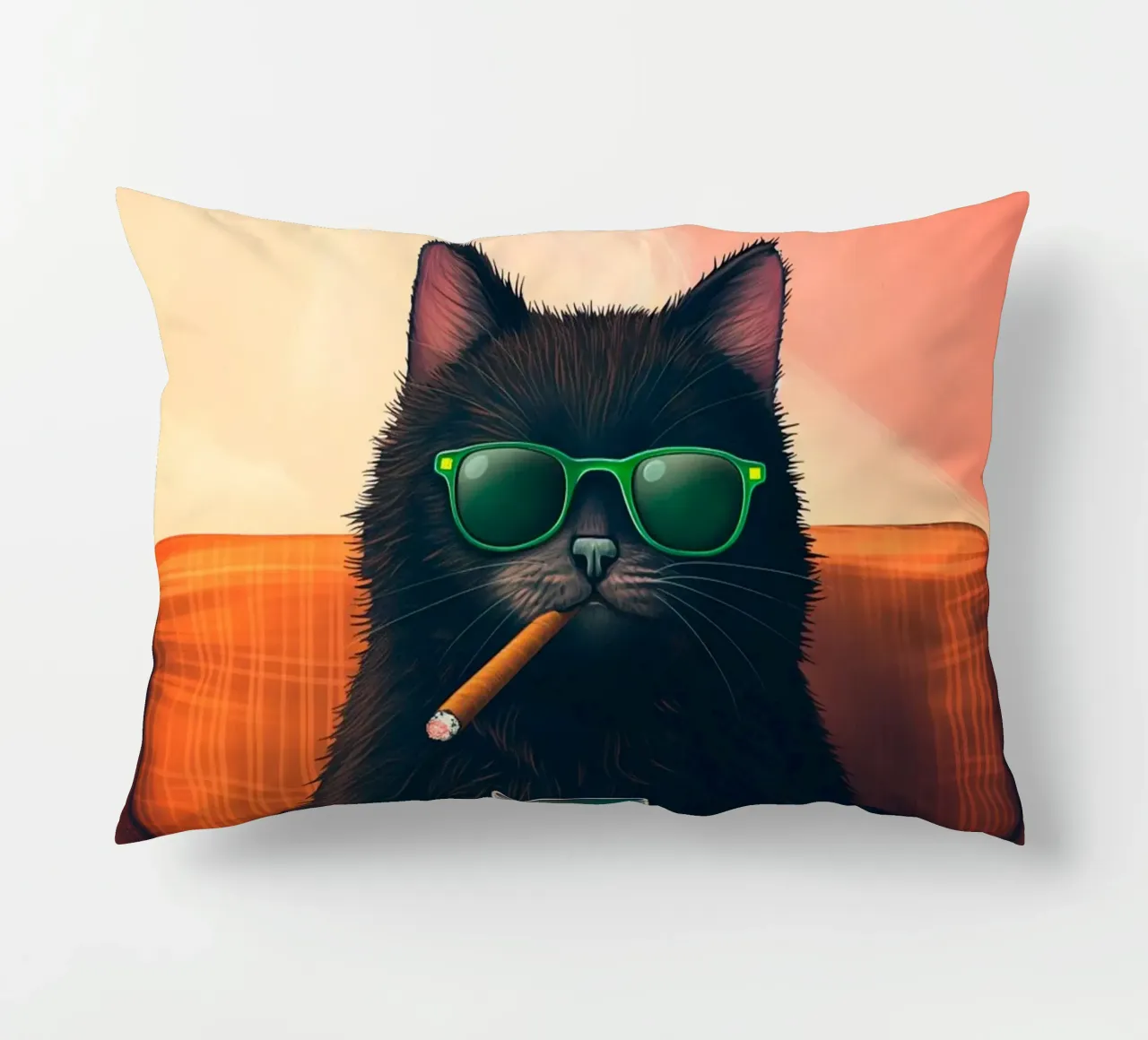 Gatto che fuma cuscino da Fleur de Lys