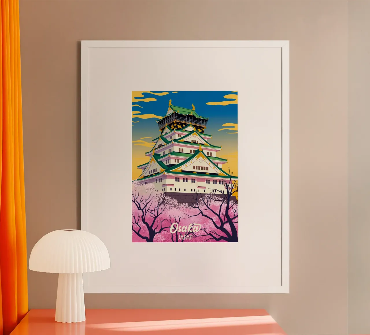 Osaka Giappone poster da Fleur de Lys