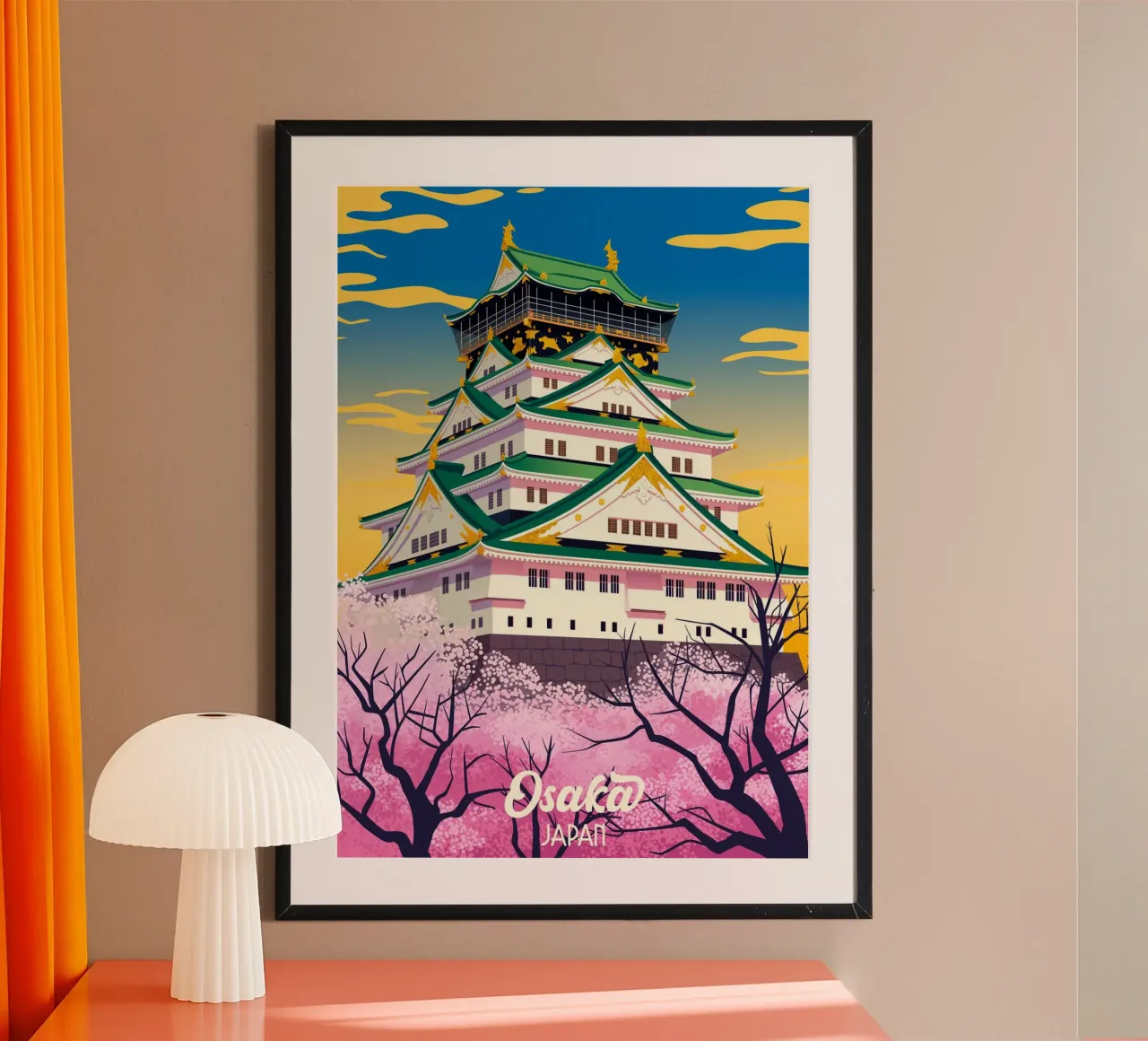 Osaka Giappone poster da Fleur de Lys