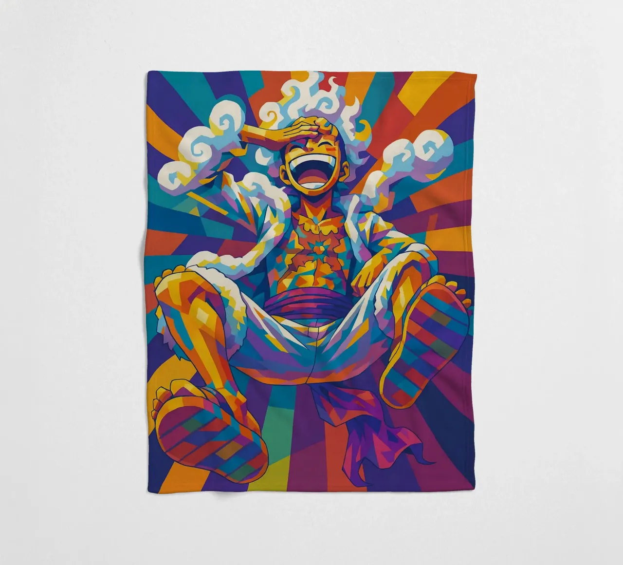 Luffy Gear 5 fleece blanket by HopeStudio