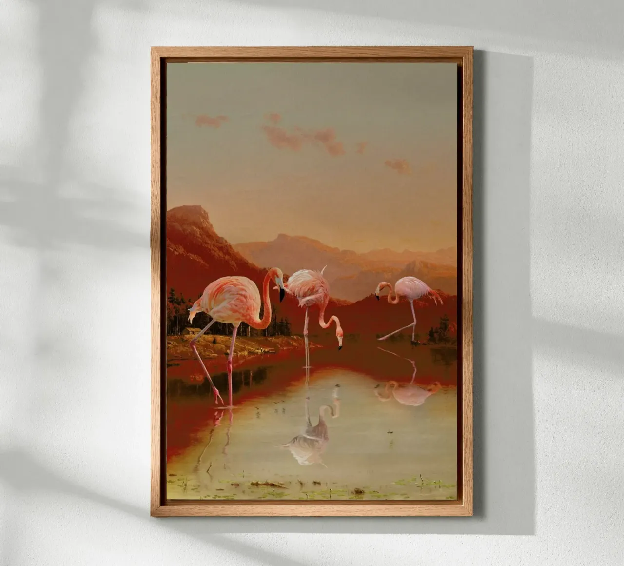 Flamingo Lake alluminio dibond da Jonas Loose