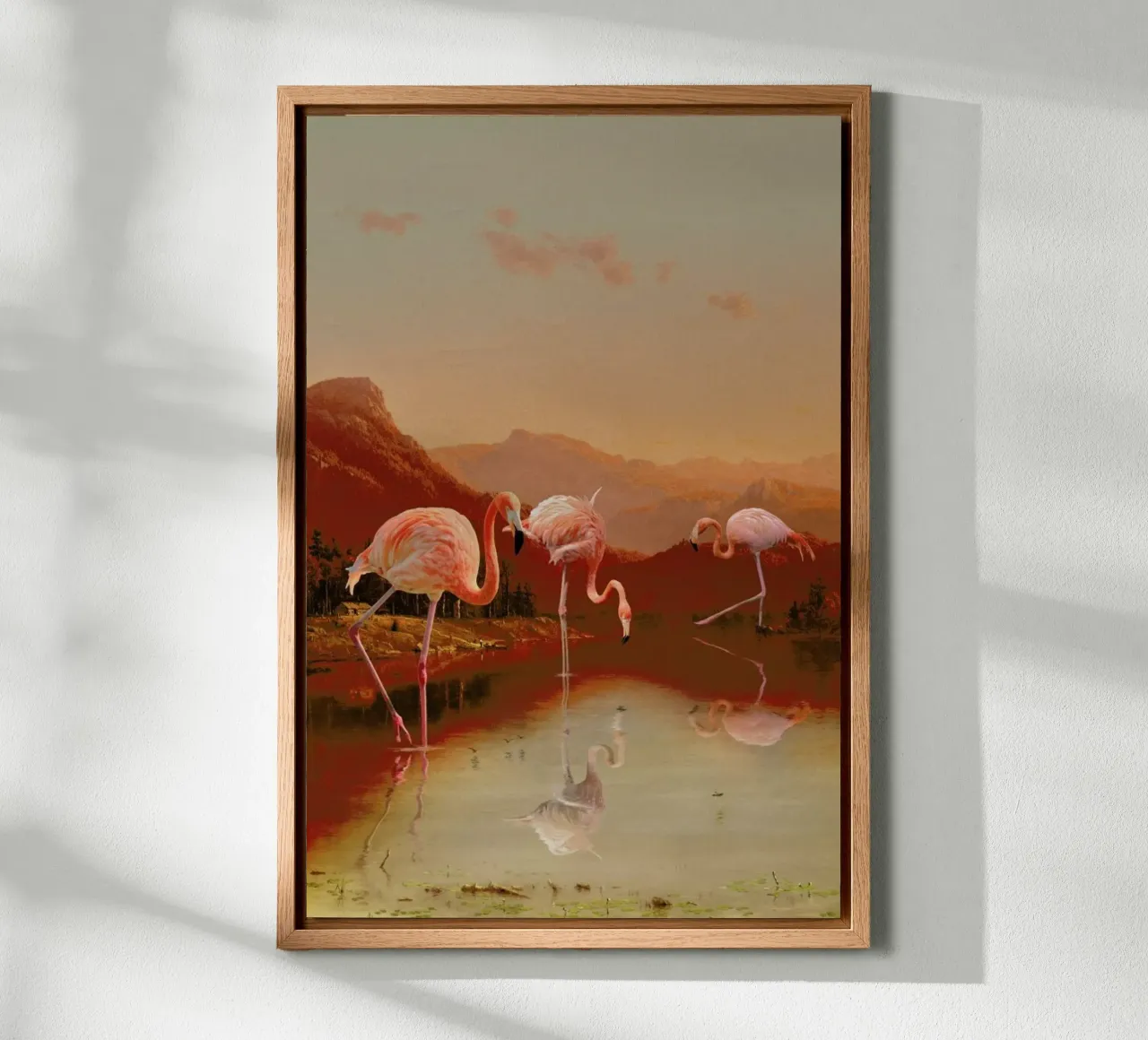 Flamingo Lake tela con Cornice a cassetta da Jonas Loose