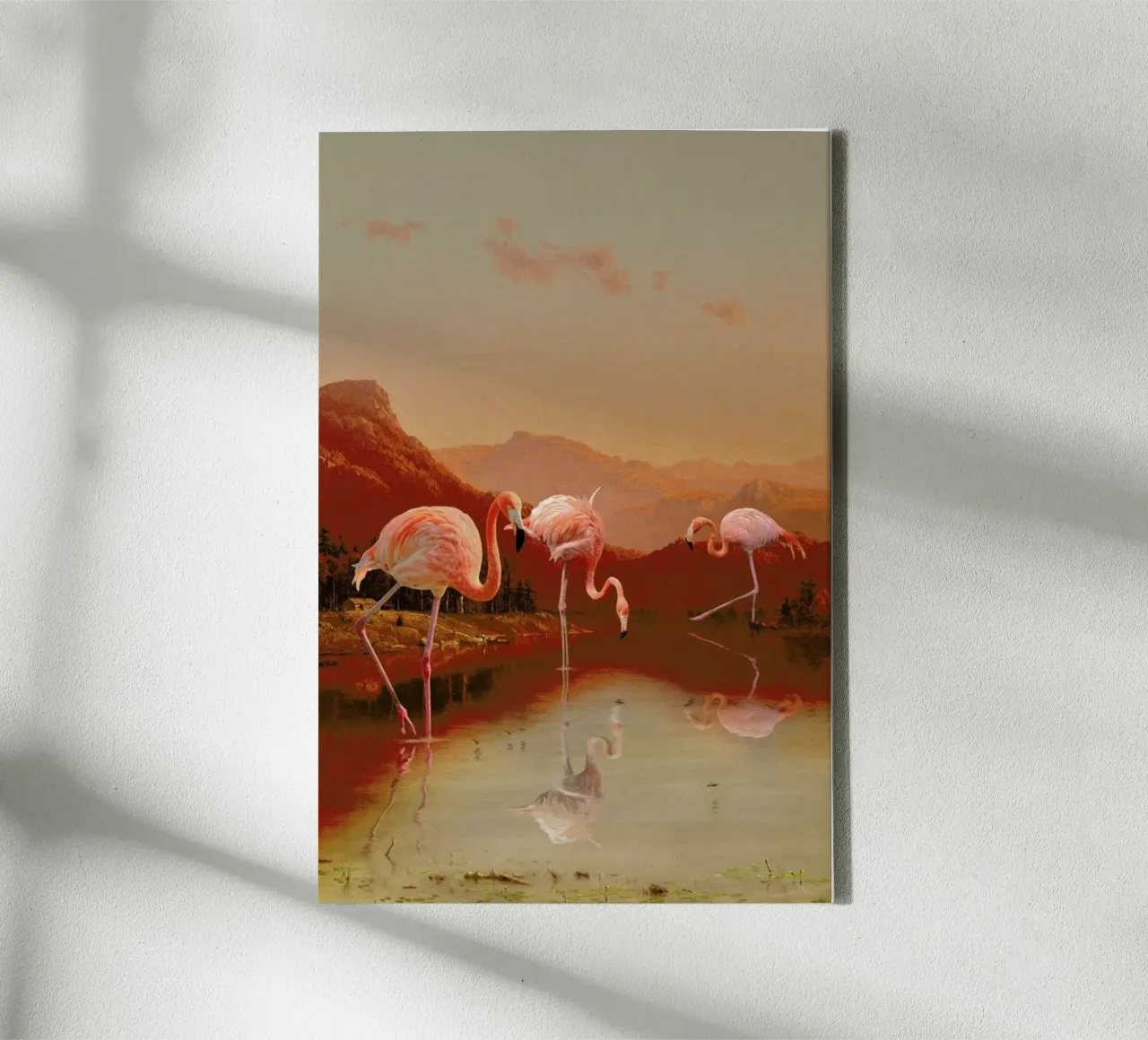 Flamingo Lake tela con Cornice a cassetta da Jonas Loose