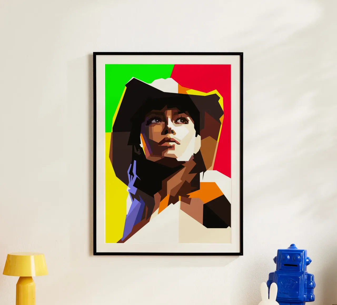 Jessica Biel Attrice di Hollywood WPAP Trending Now poster con telaio in legno da Artkreator