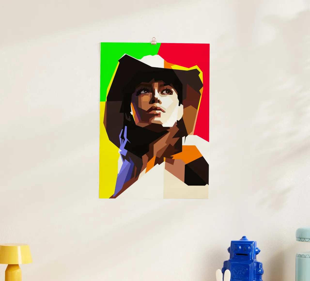 Jessica Biel Attrice di Hollywood WPAP Trending Now poster con telaio in legno da Artkreator