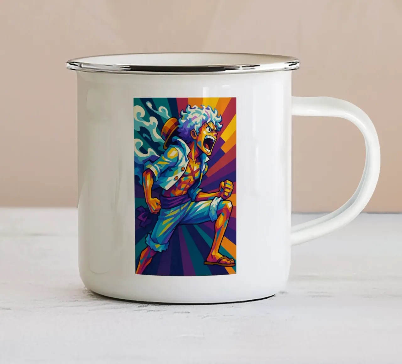 Luffy Gear 5 tazza in smalto da HopeStudio