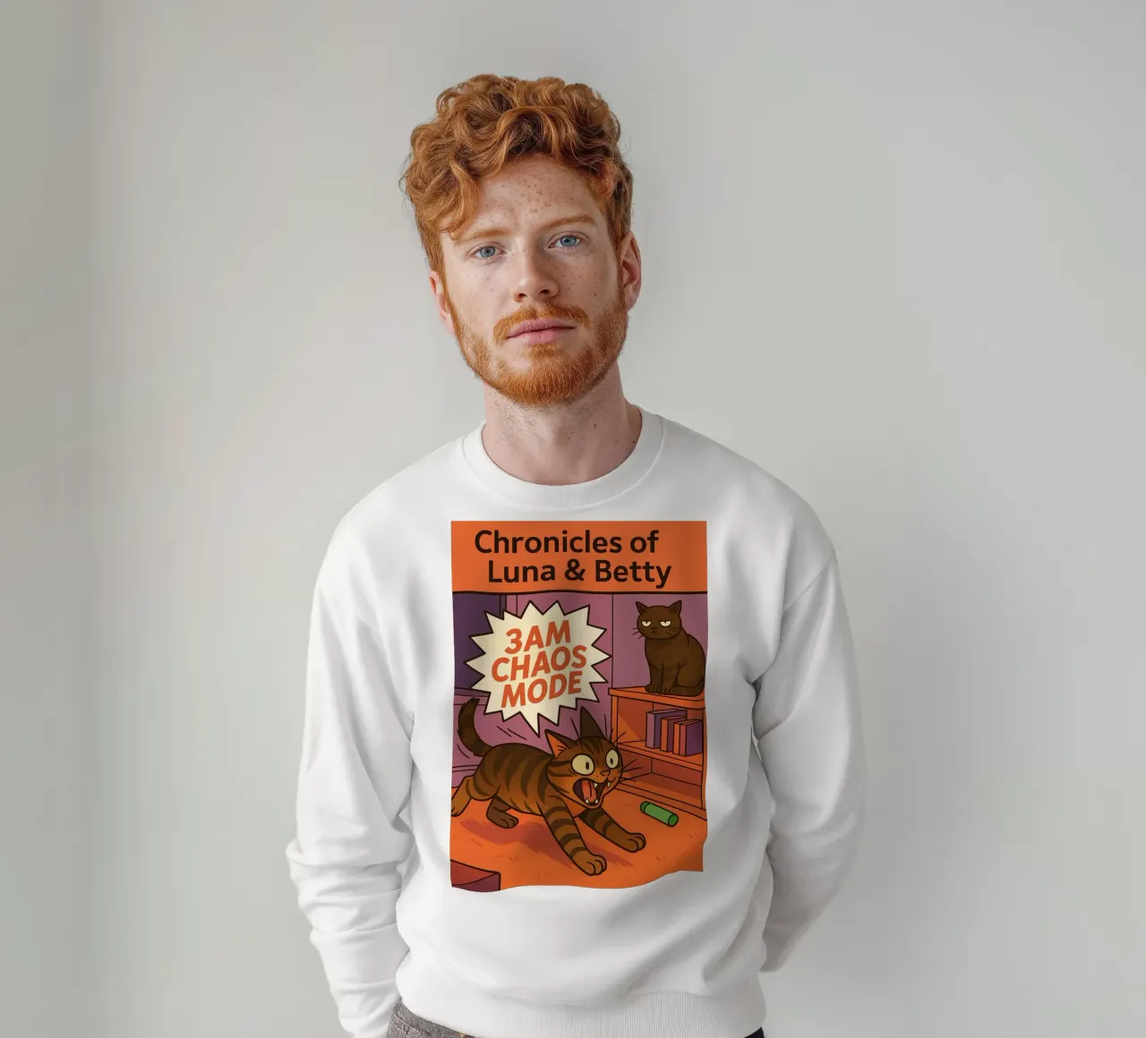 3am chaos mode funny Cat sudadera de the gindils