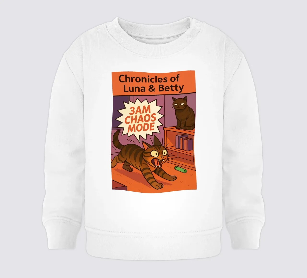 3am chaos mode funny Cat sudadera de bebé de the gindils