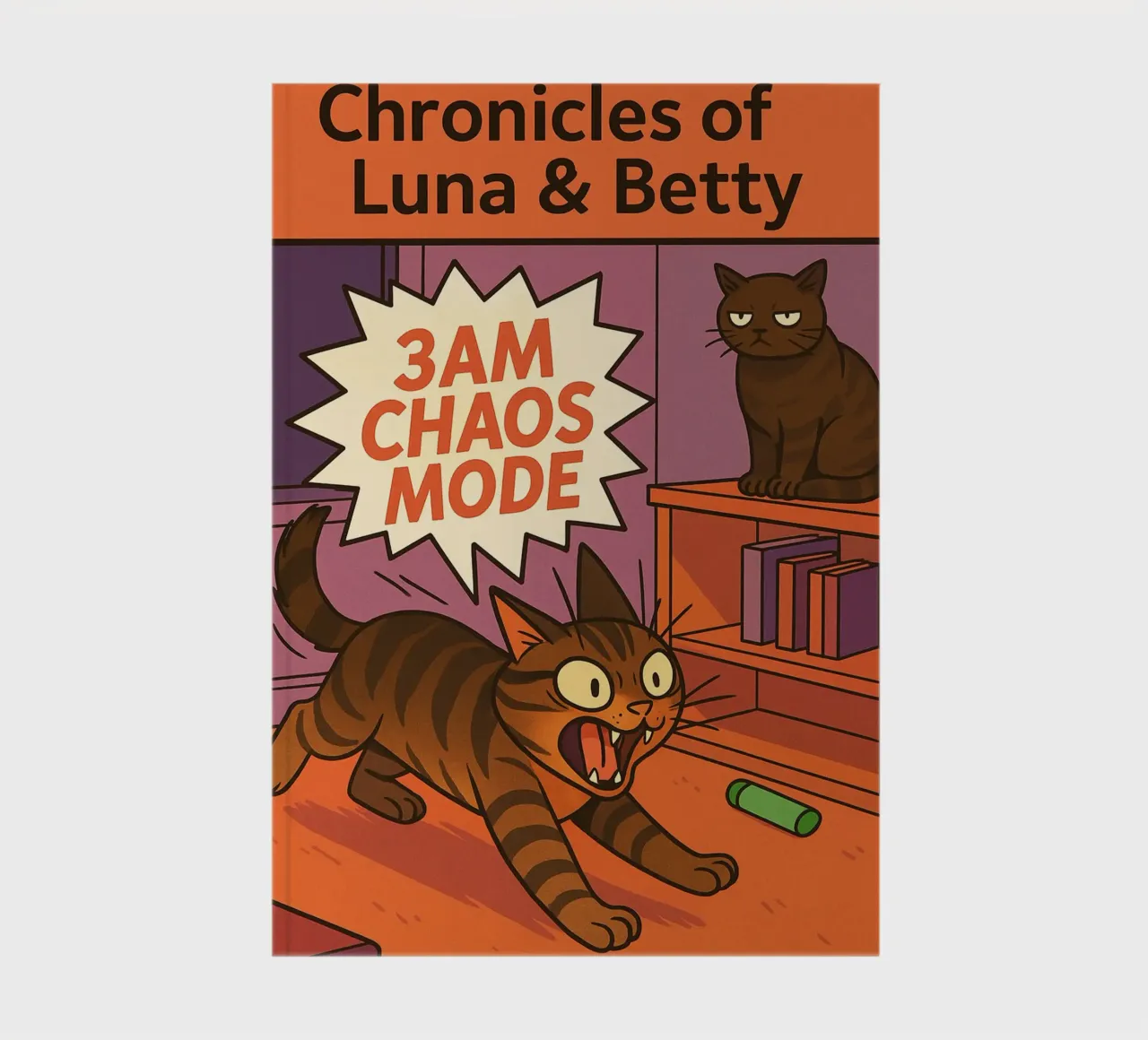 3am chaos mode funny Cat notebook by the gindils