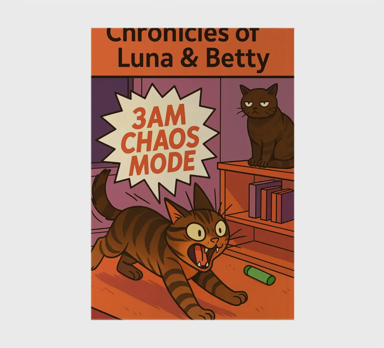 3am chaos mode funny Cat notebook by the gindils