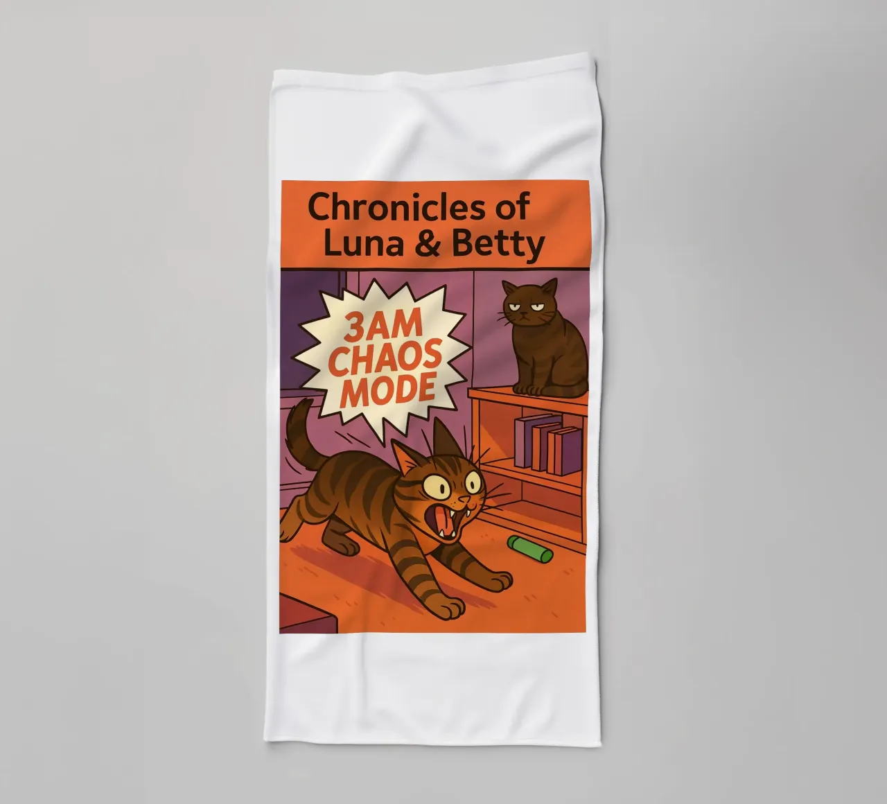 3am chaos mode funny Cat towel by the gindils
