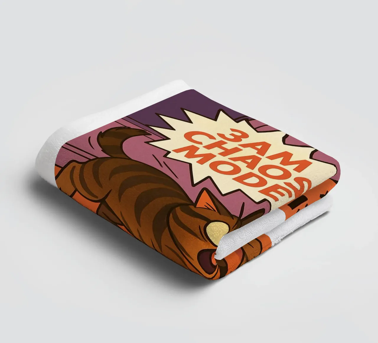 3am chaos mode funny Cat towel by the gindils