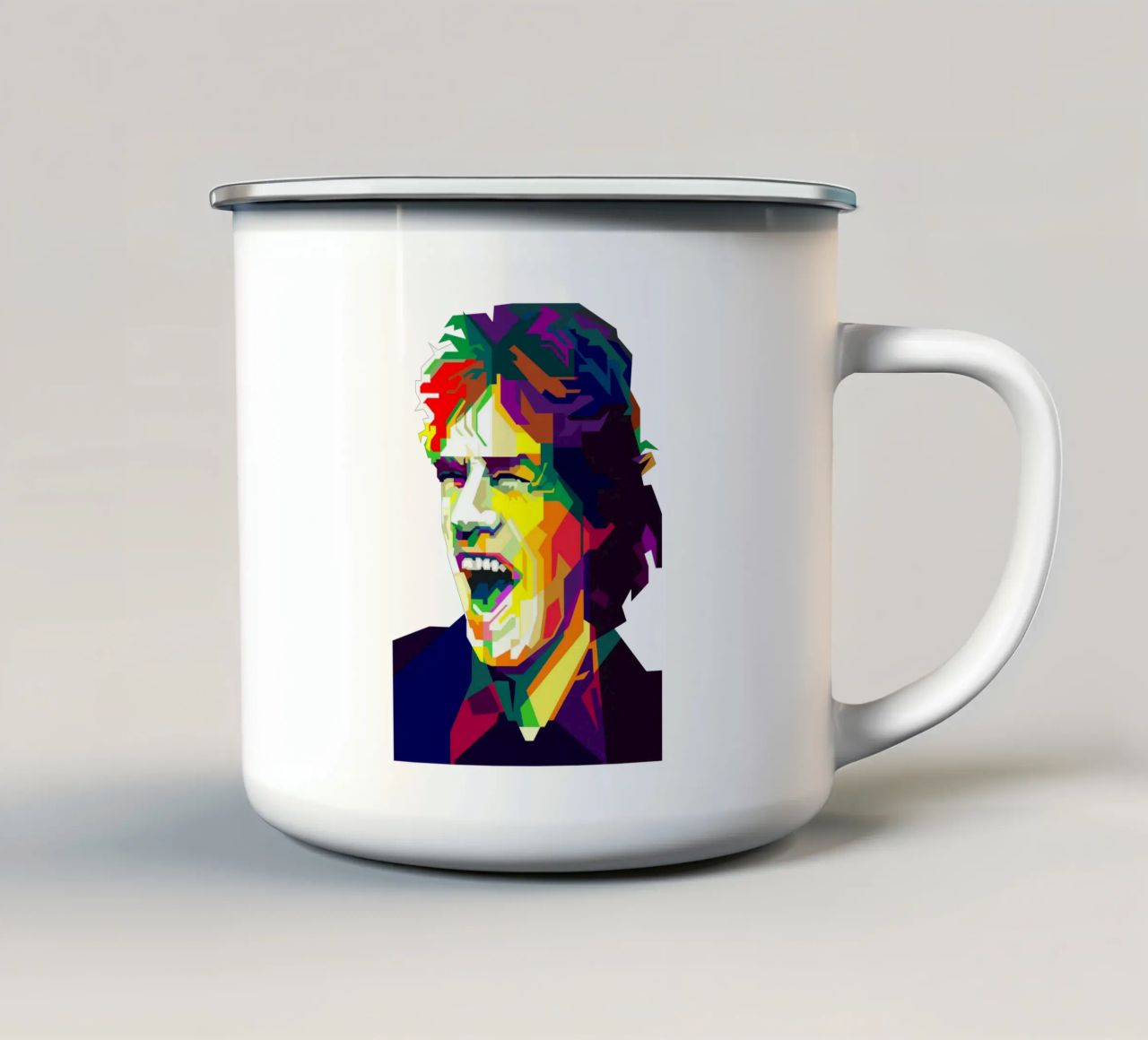 Mick Jagger Icona del Rock WPAP Trending Now tazza in smalto da Artkreator