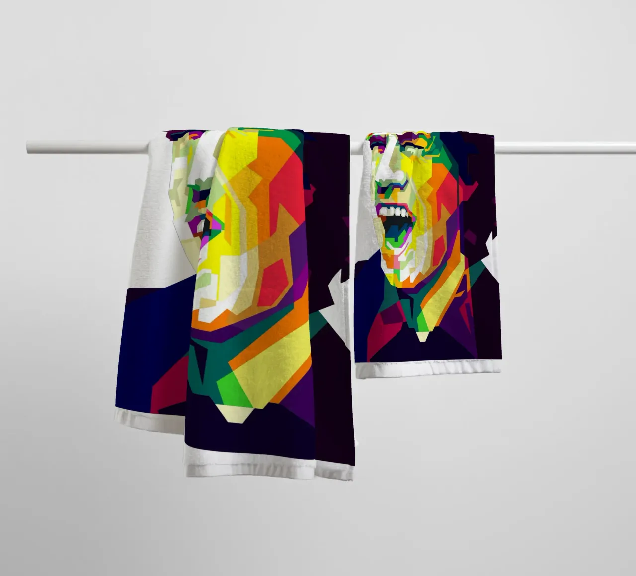 Mick Jagger Rock Icon WPAP Trending Now towel by Artkreator