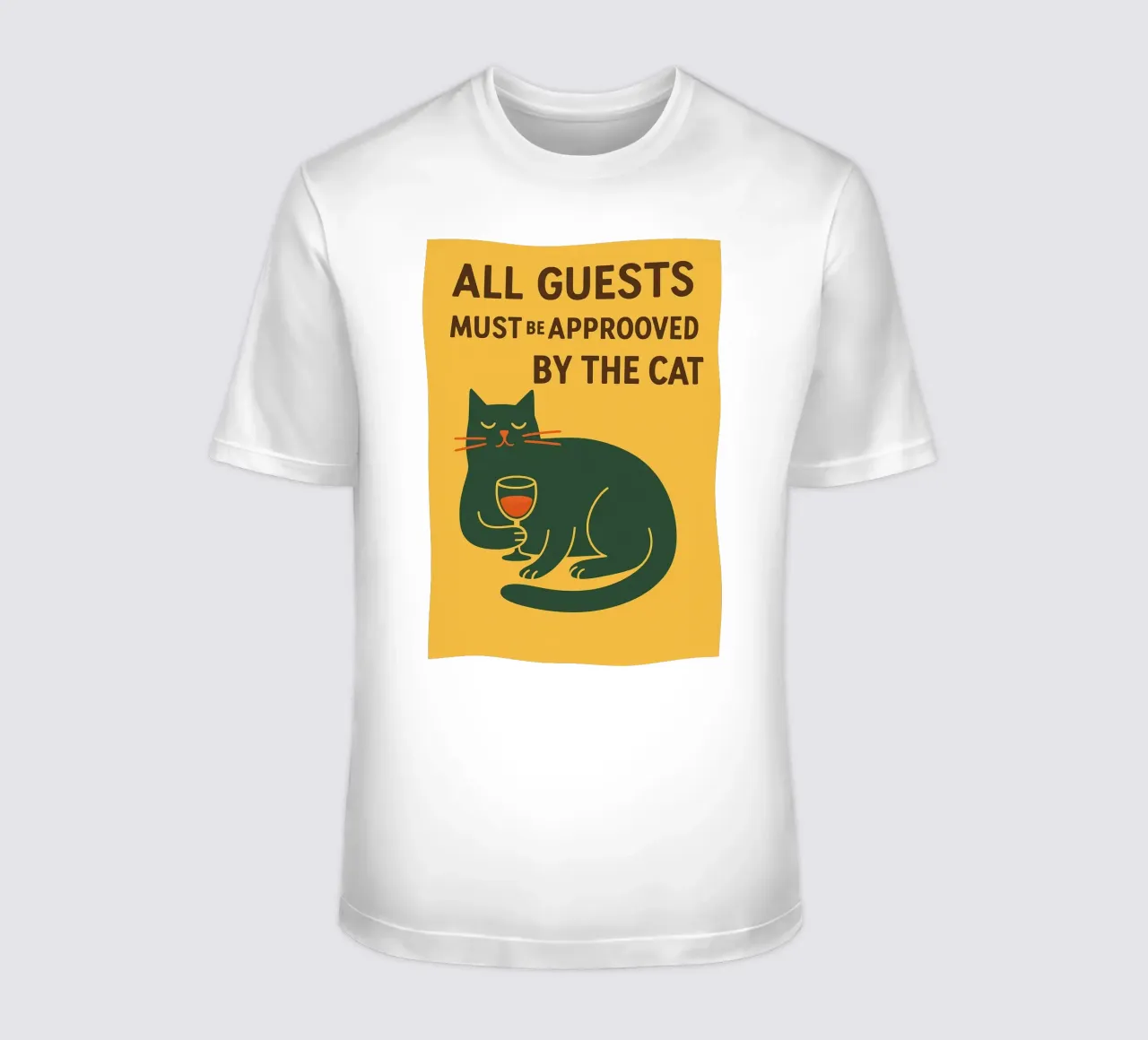 Tutti gli ospiti devono essere approvati dal Gatto t-shirt da the gindils