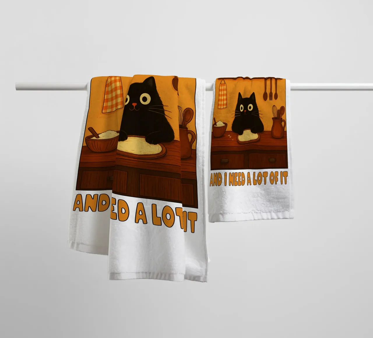 Baking Is Therapy And I Need a Lot of It Cute Cat towel by the gindils