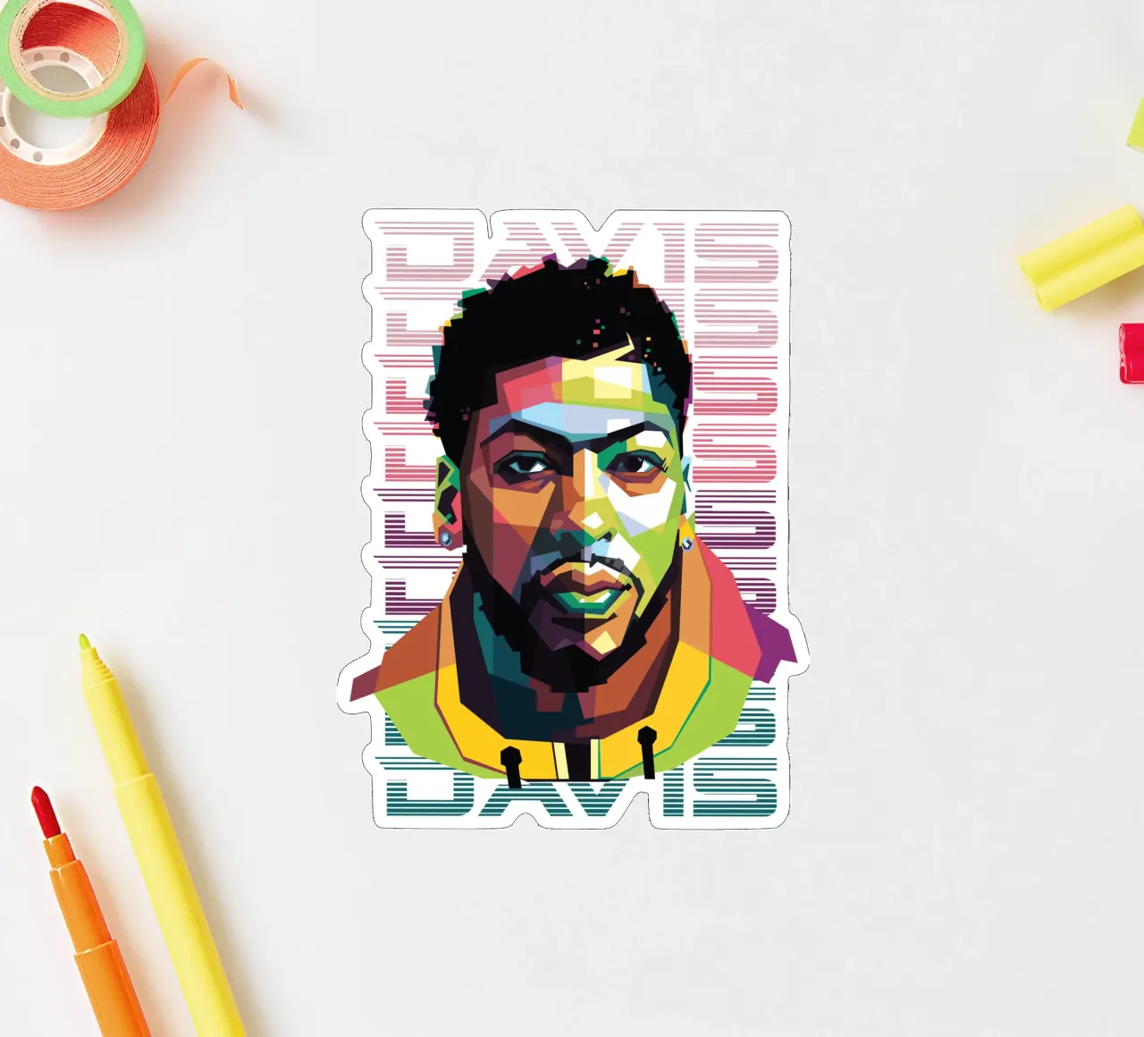 Anthony Davis in WPAP adesivo da Alkahfsmart