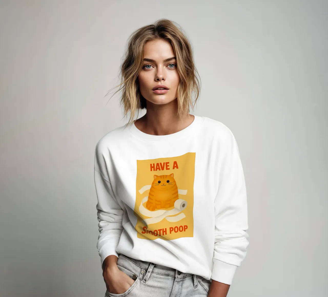 Fai una cacca liscia e divertente Gatto felpa da the gindils