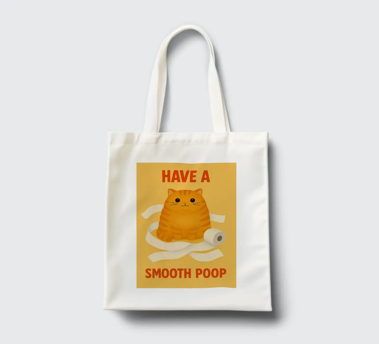 Fai una cacca liscia e divertente Gatto borsa in juta da the gindils