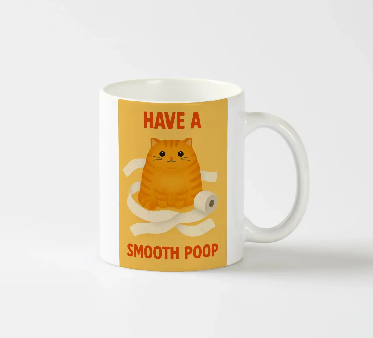 Fai una cacca liscia e divertente Gatto tazza in ceramica da the gindils