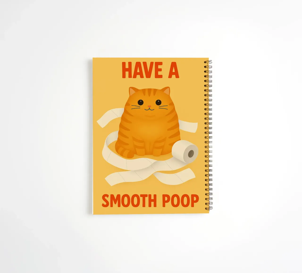 Faites un caca en douceur, drôle de chat carnet à spirale de the gindils
