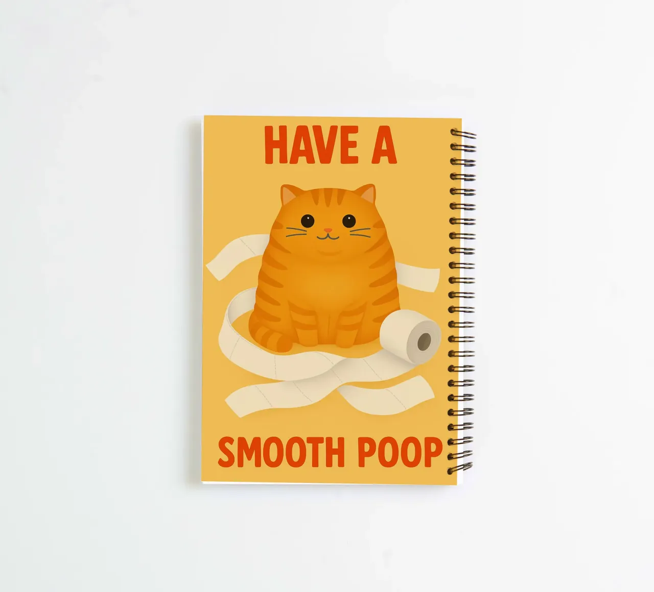 Faites un caca en douceur, drôle de chat carnet à spirale de the gindils