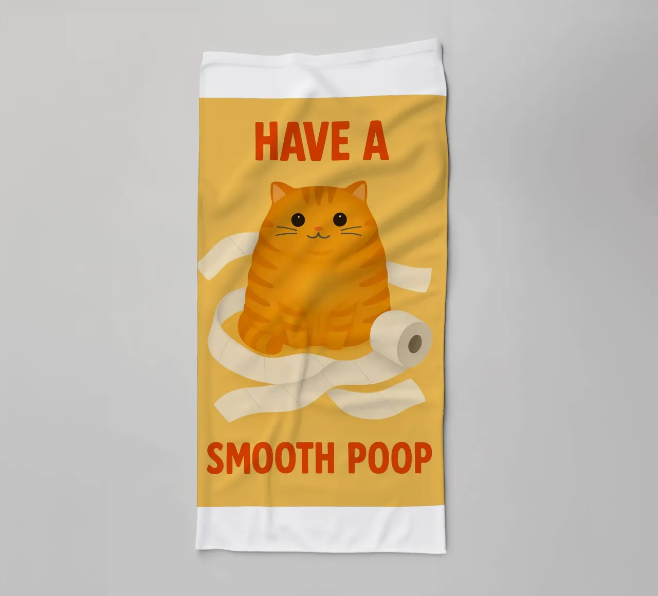 Fai una cacca liscia e divertente Gatto asciugamano da bagno da the gindils