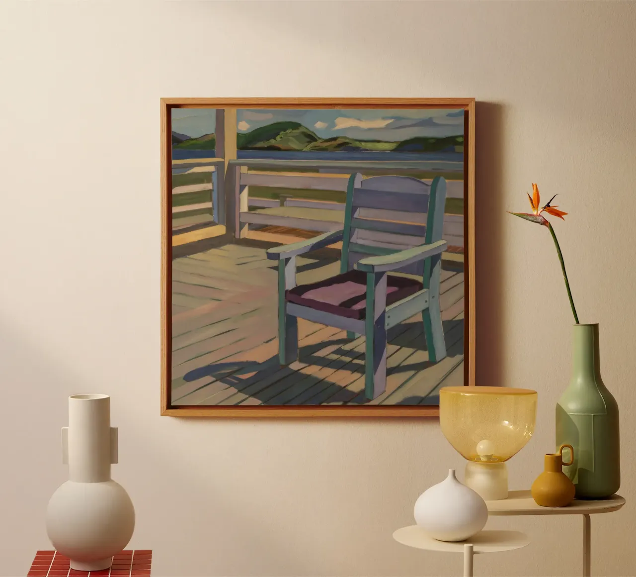 Veranda Stoel Schaduwen canvas van Mystic Grain