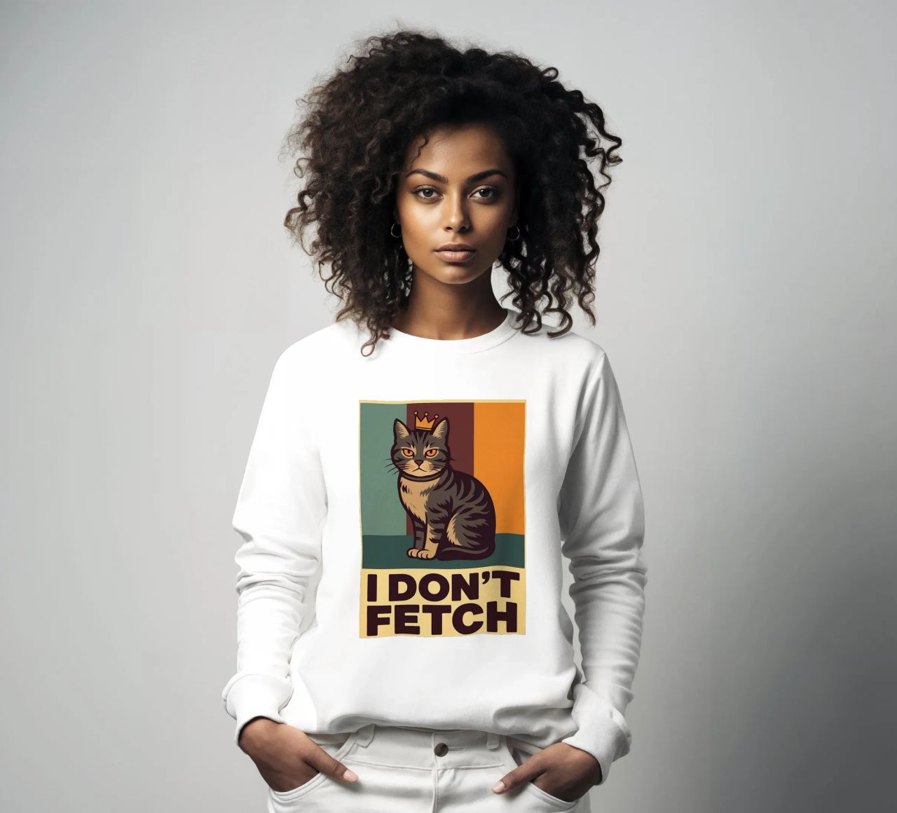 i dont fetch funny Cat sudadera de the gindils