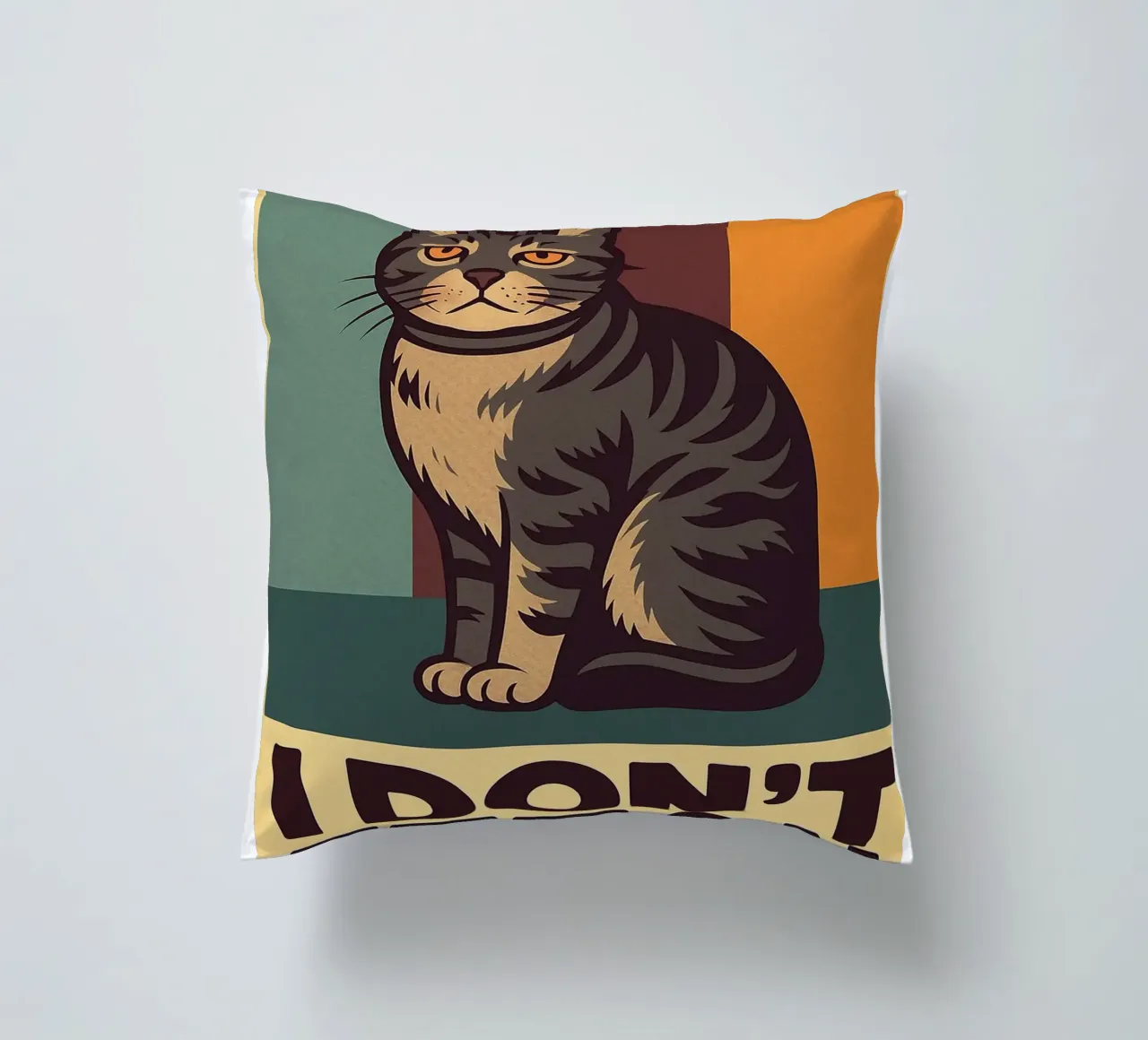 i dont fetch funny Cat decorative cushion by the gindils