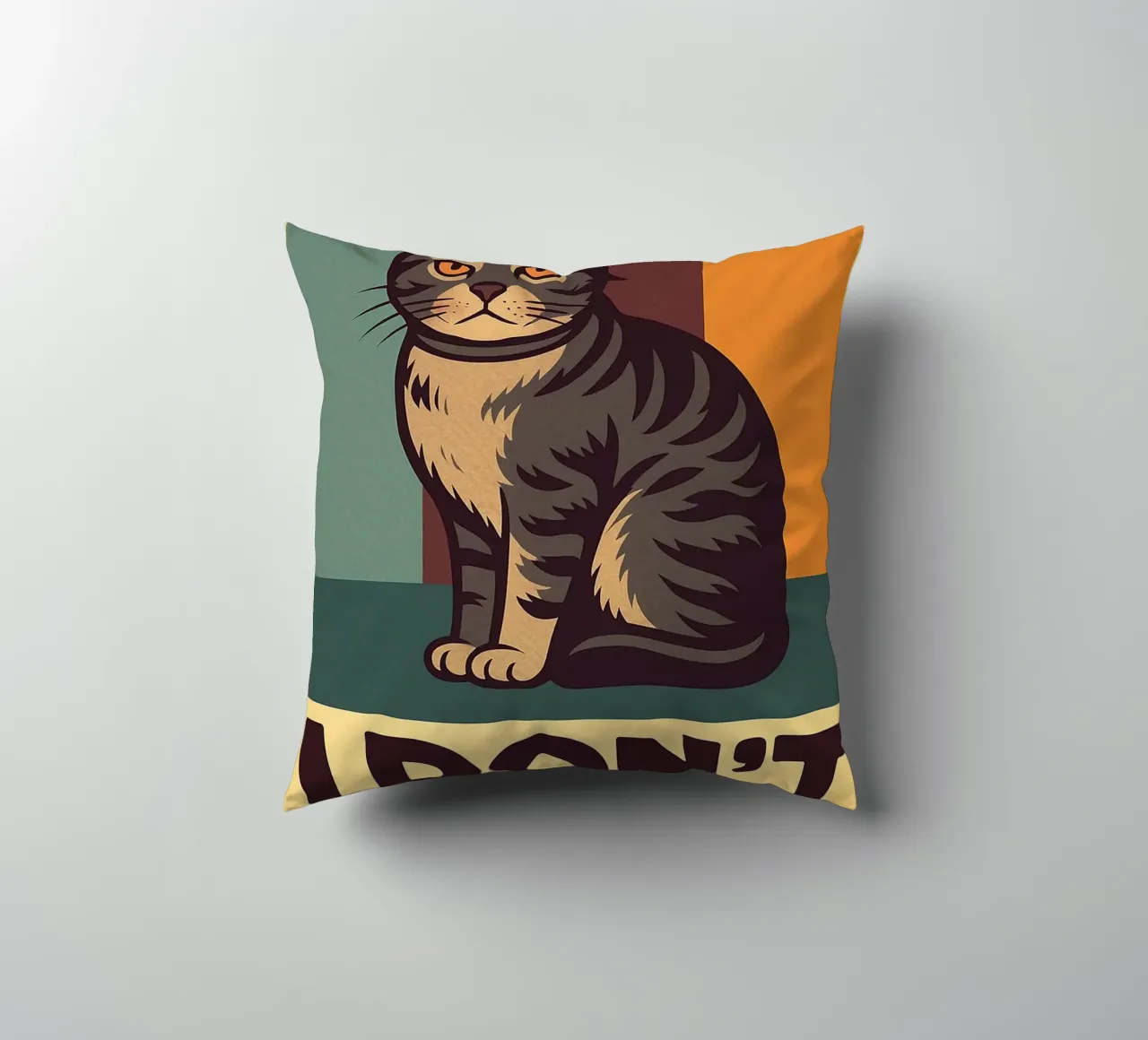 i dont fetch funny Cat decorative cushion by the gindils