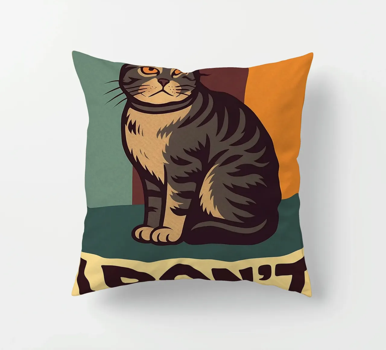 i dont fetch funny Cat decorative cushion by the gindils