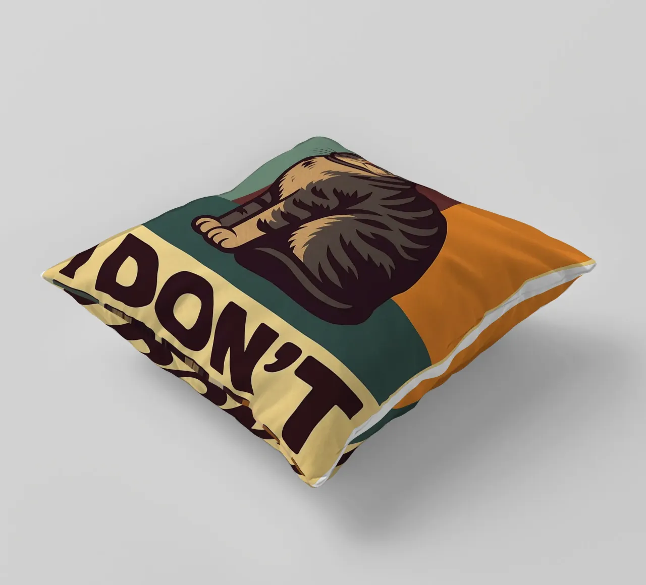 i dont fetch funny Cat decorative cushion by the gindils