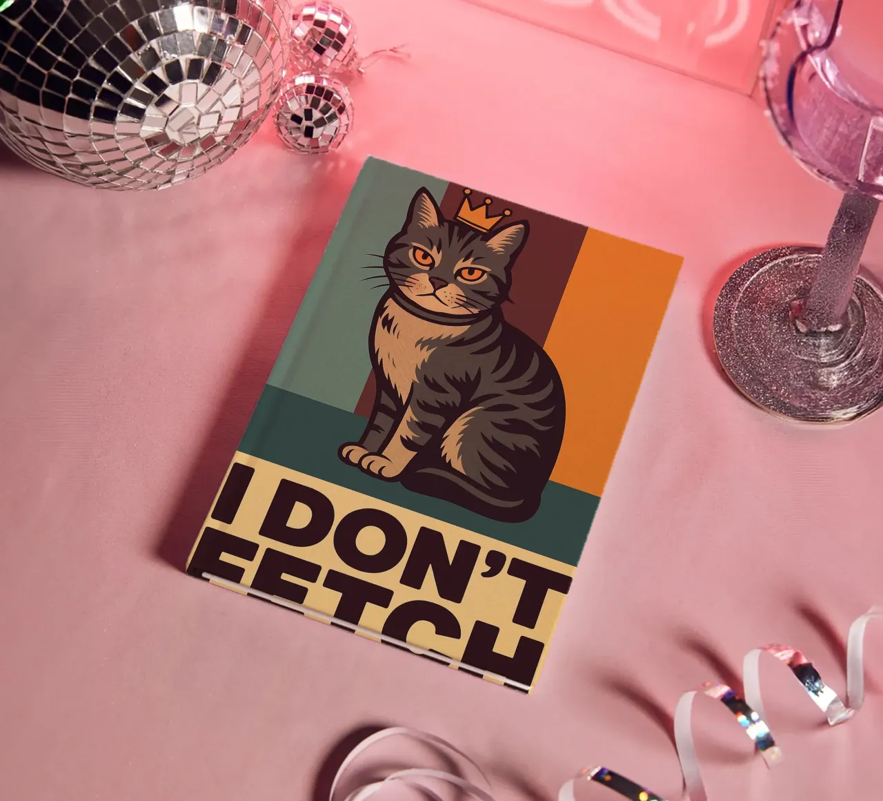 i dont fetch funny Cat notebook by the gindils