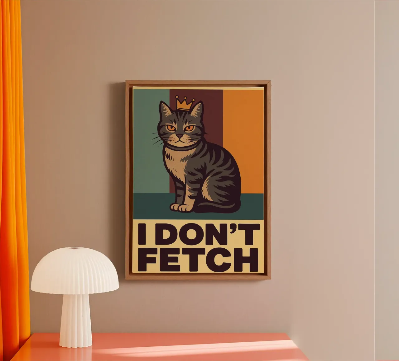 i dont fetch funny Cat canvas by the gindils