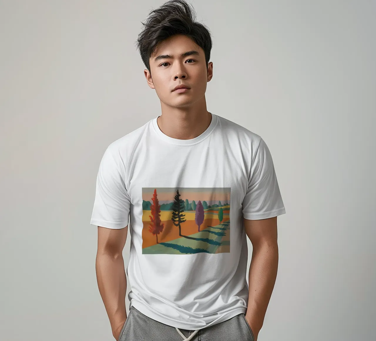 Rainbow Tree Lane t-shirt by Mystic Grain