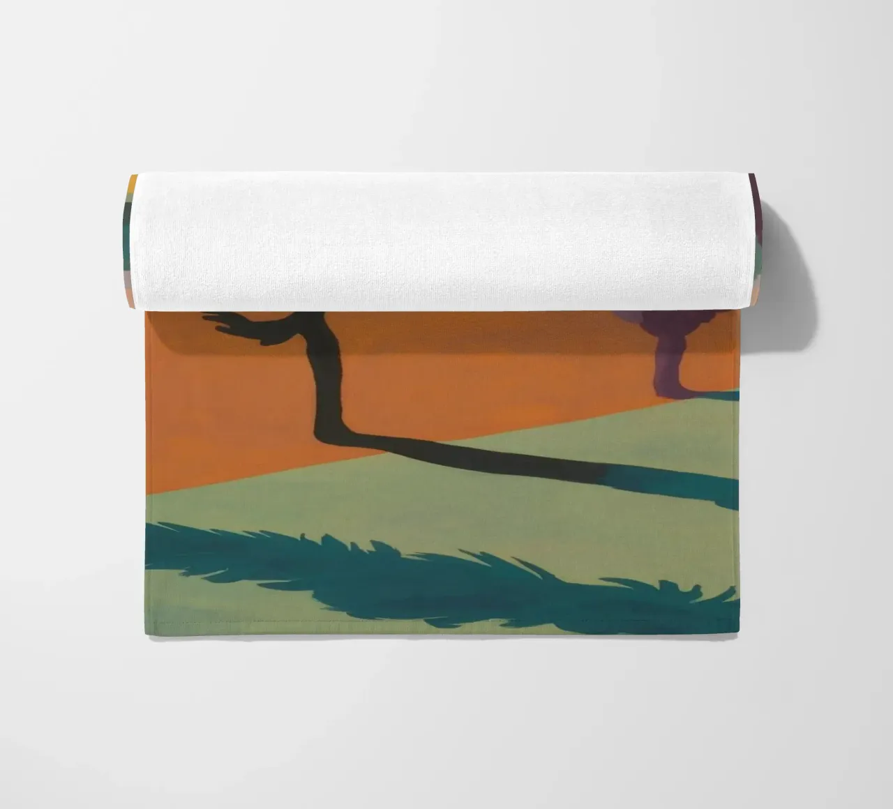 Rainbow Tree Lane beach towel by Mystic Grain