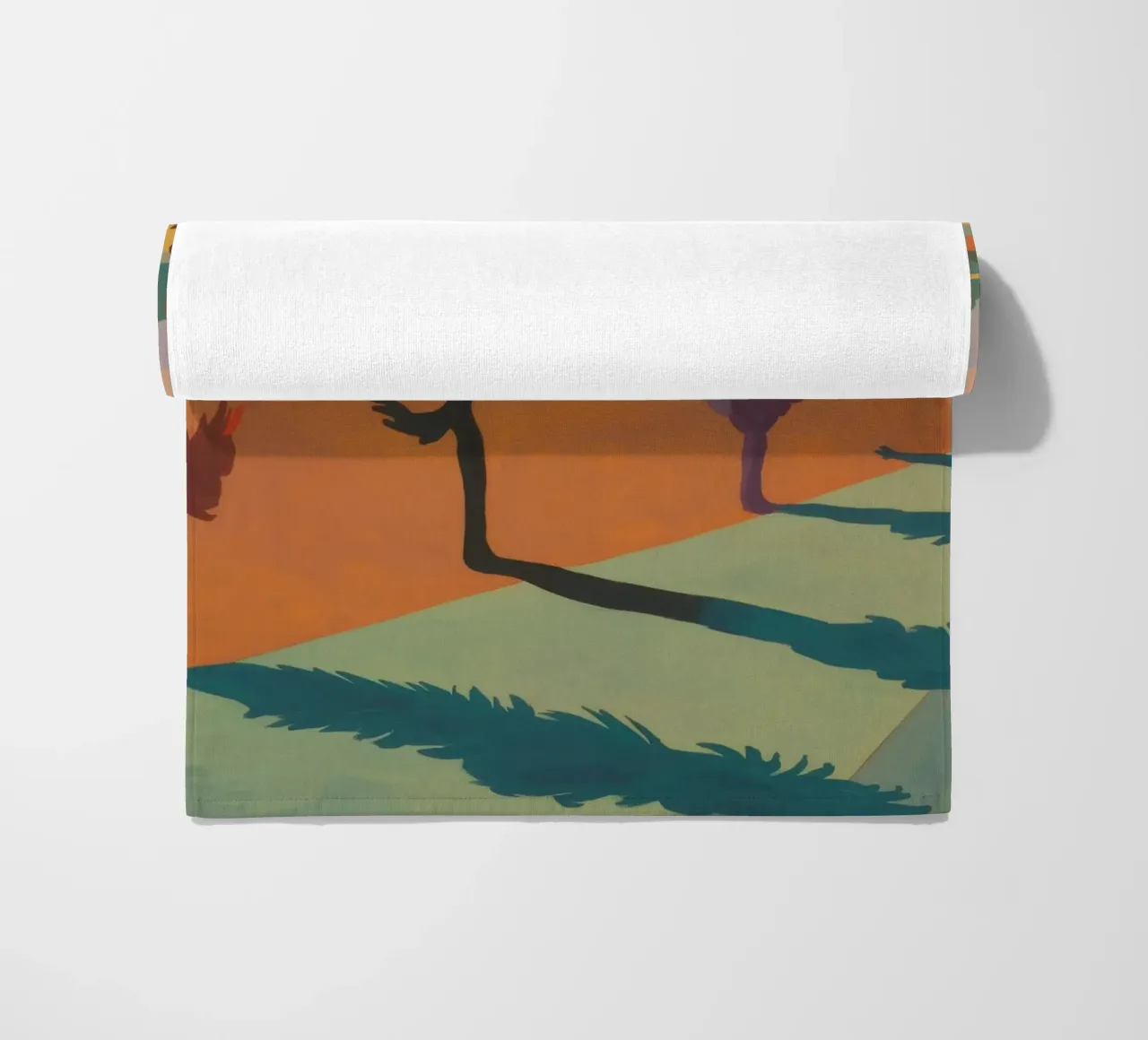 Rainbow Tree Lane beach towel by Mystic Grain