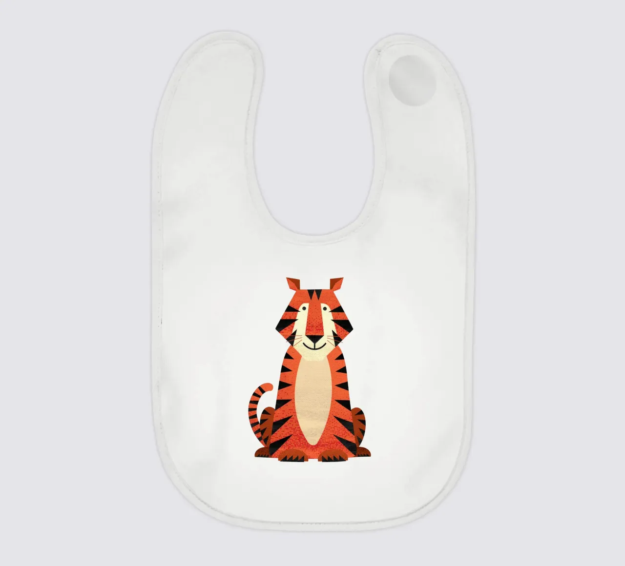 Whimsy Tiger Babylätzchen von The Printed Sparrow