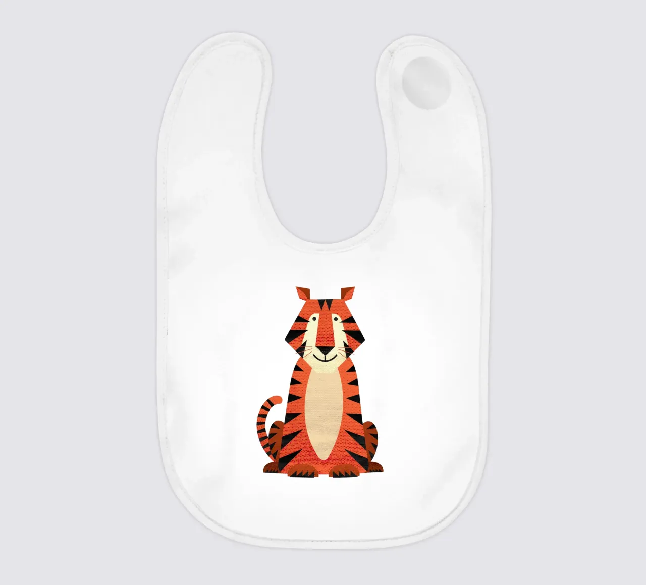Whimsy Tiger Babylätzchen von The Printed Sparrow