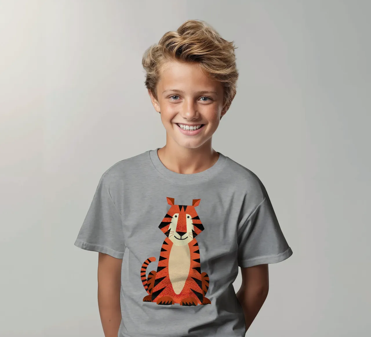 Tigre capricciosa t-shirt bambini da The Printed Sparrow
