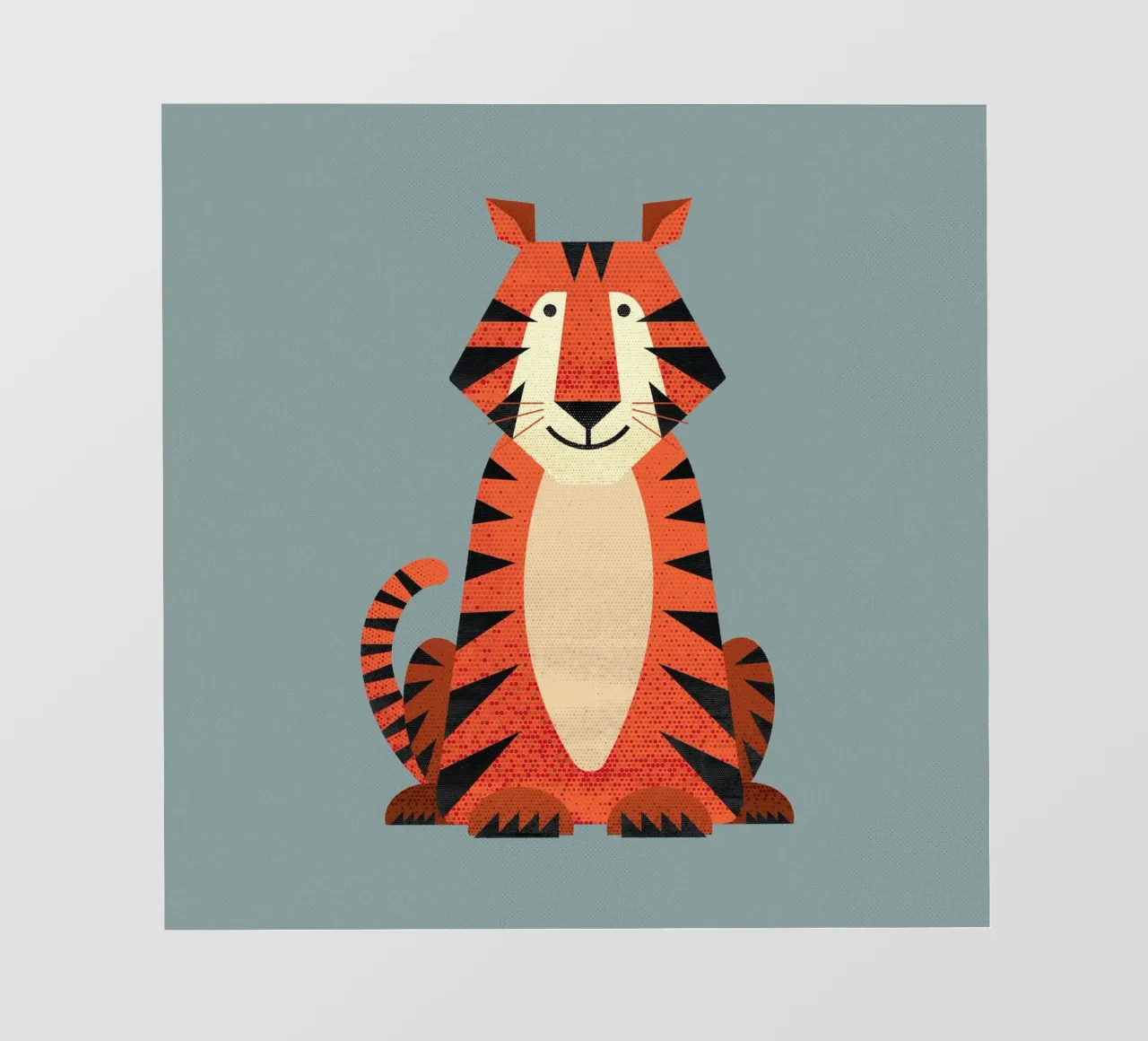 Grillige tijger fotobehang van The Printed Sparrow