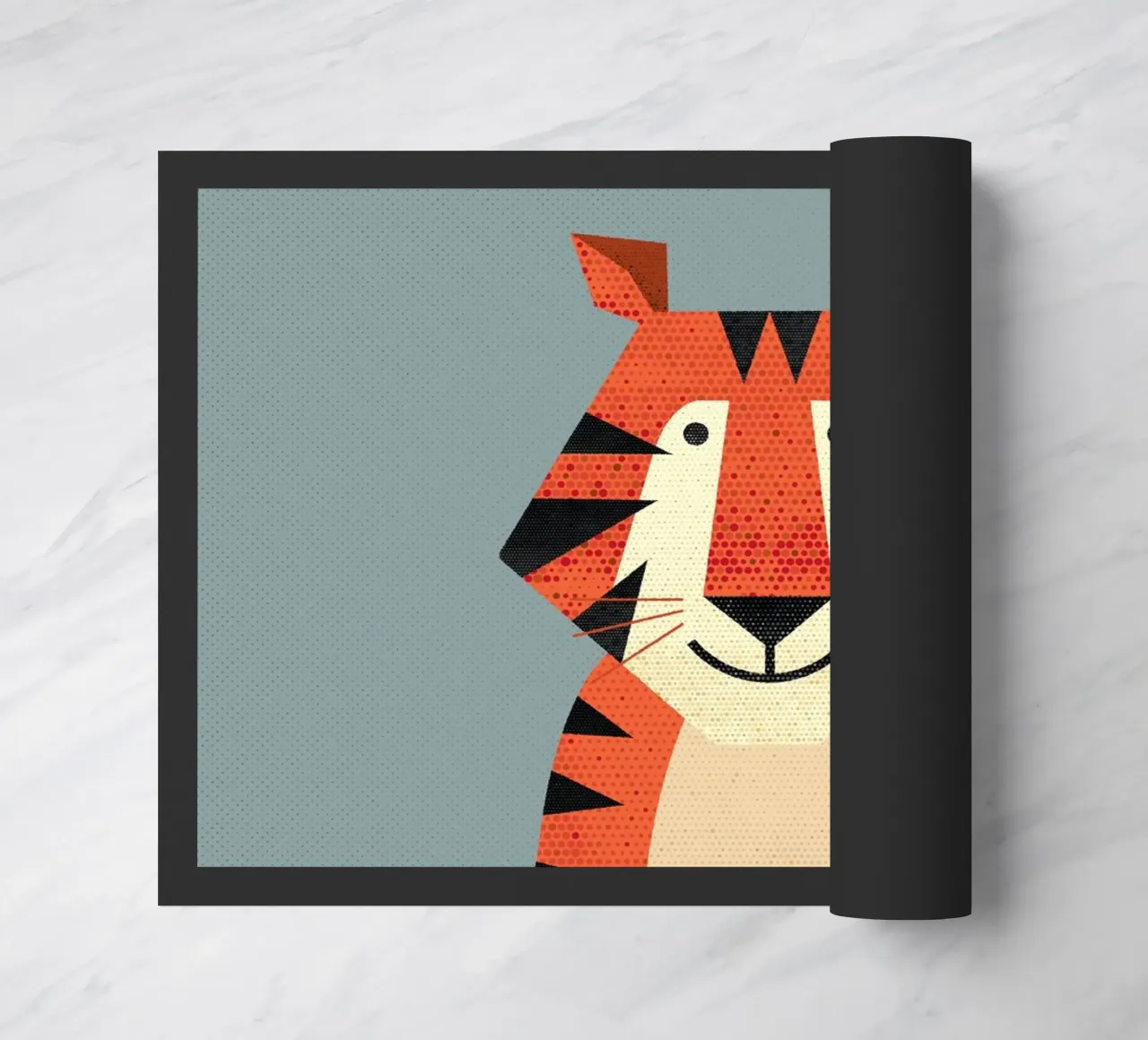 Whimsy Tiger doormat by The Printed Sparrow