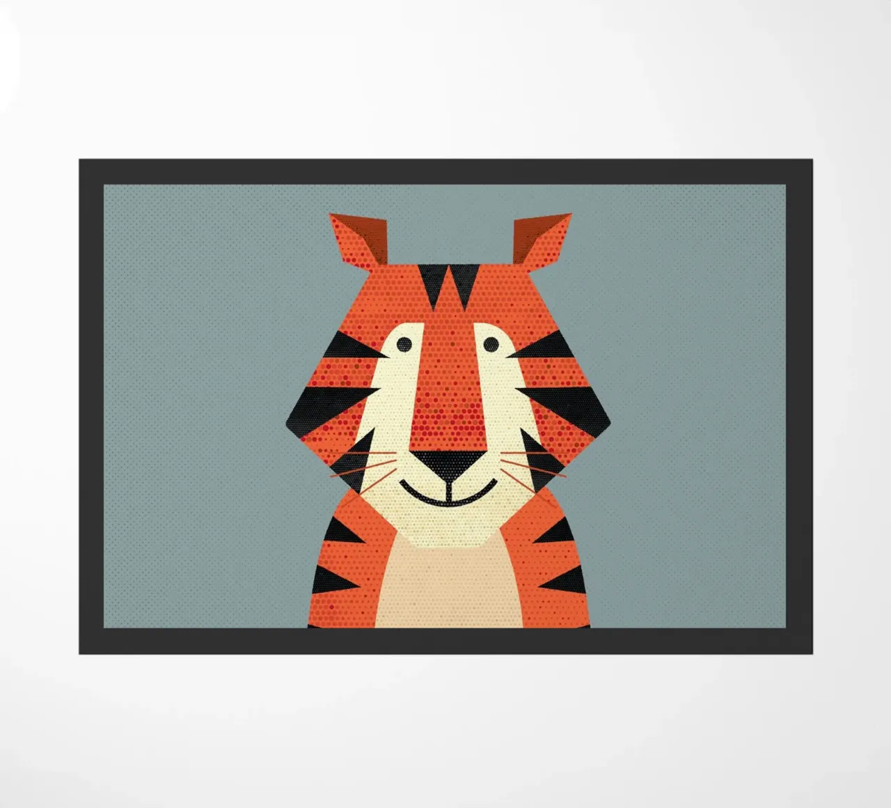 Whimsy Tiger doormat by The Printed Sparrow