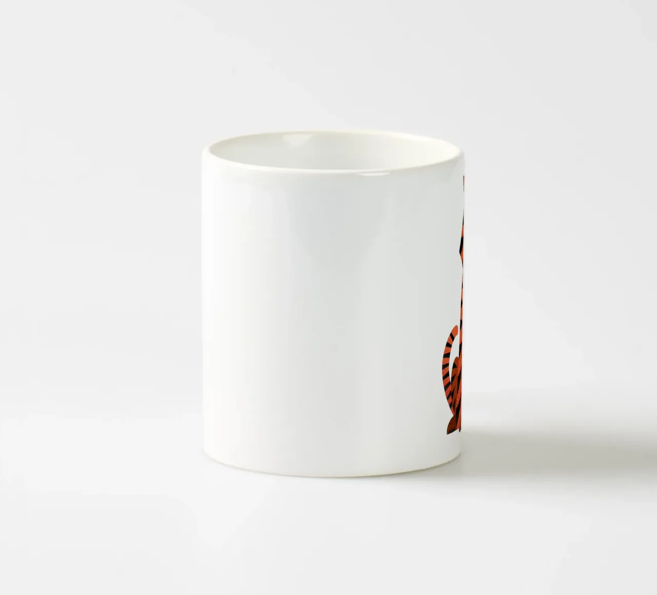 Whimsy Tiger ceramic mug by The Printed Sparrow