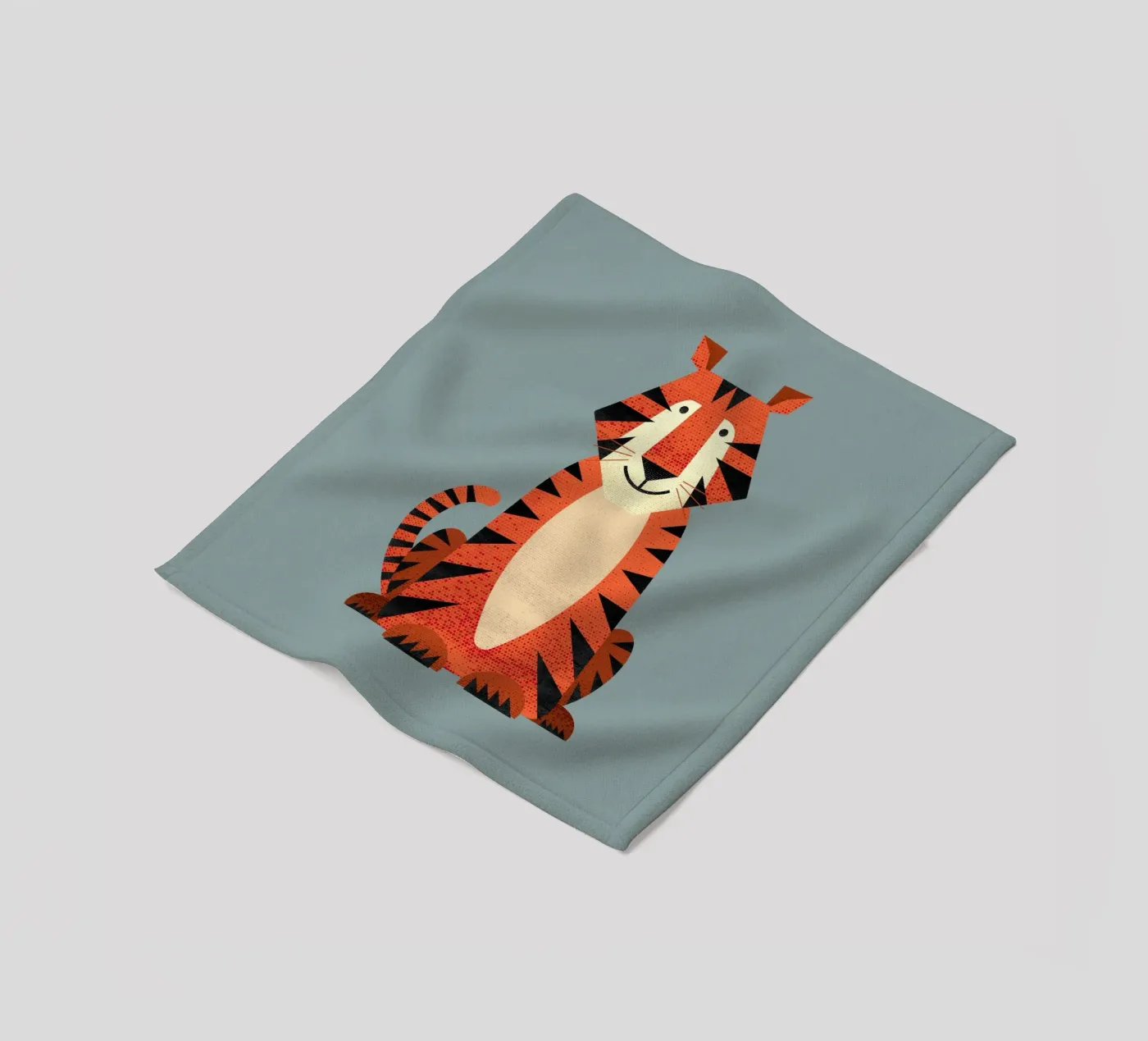 Whimsy Tiger Fleecedecke von The Printed Sparrow