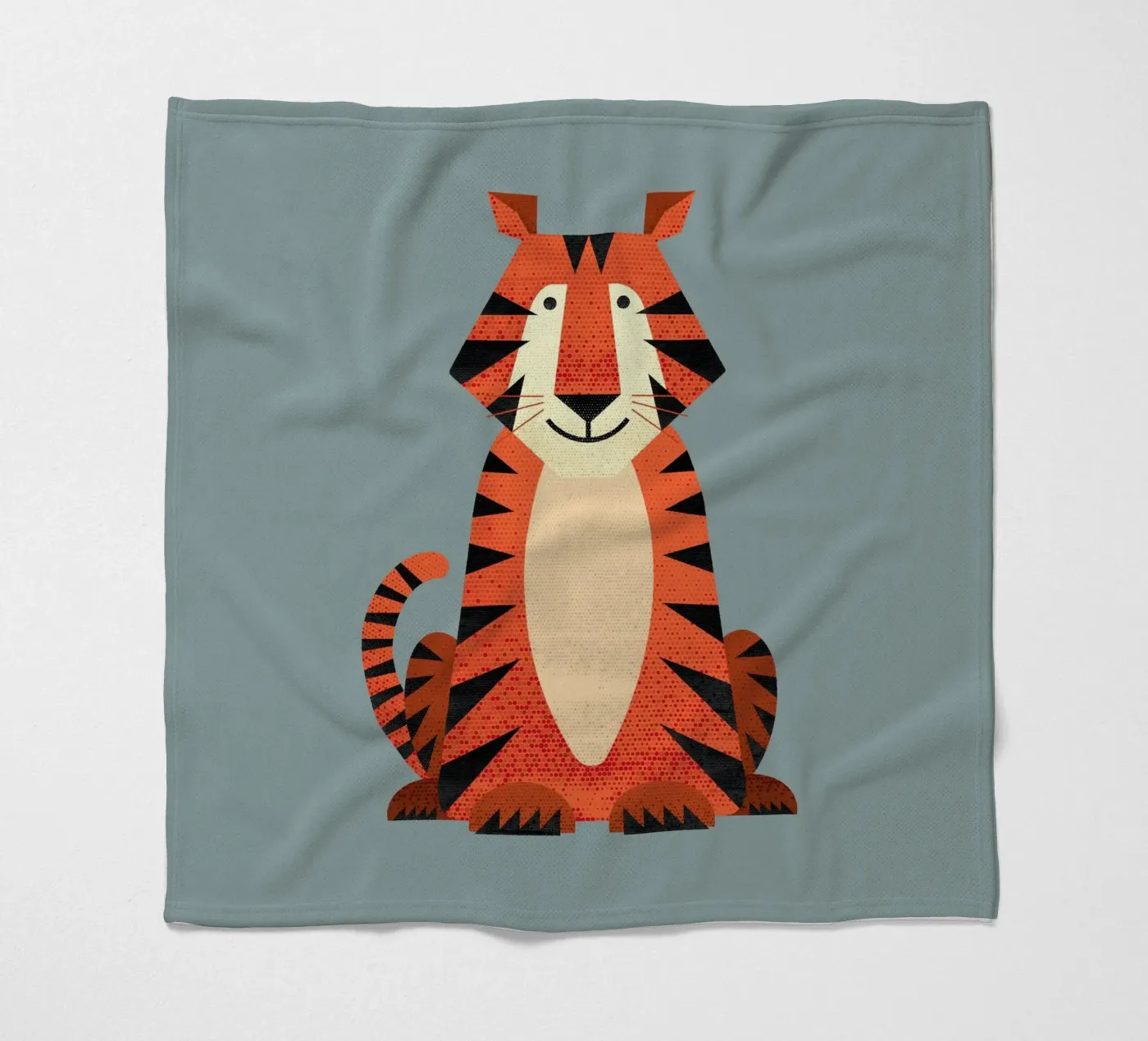 Whimsy Tiger Fleecedecke von The Printed Sparrow