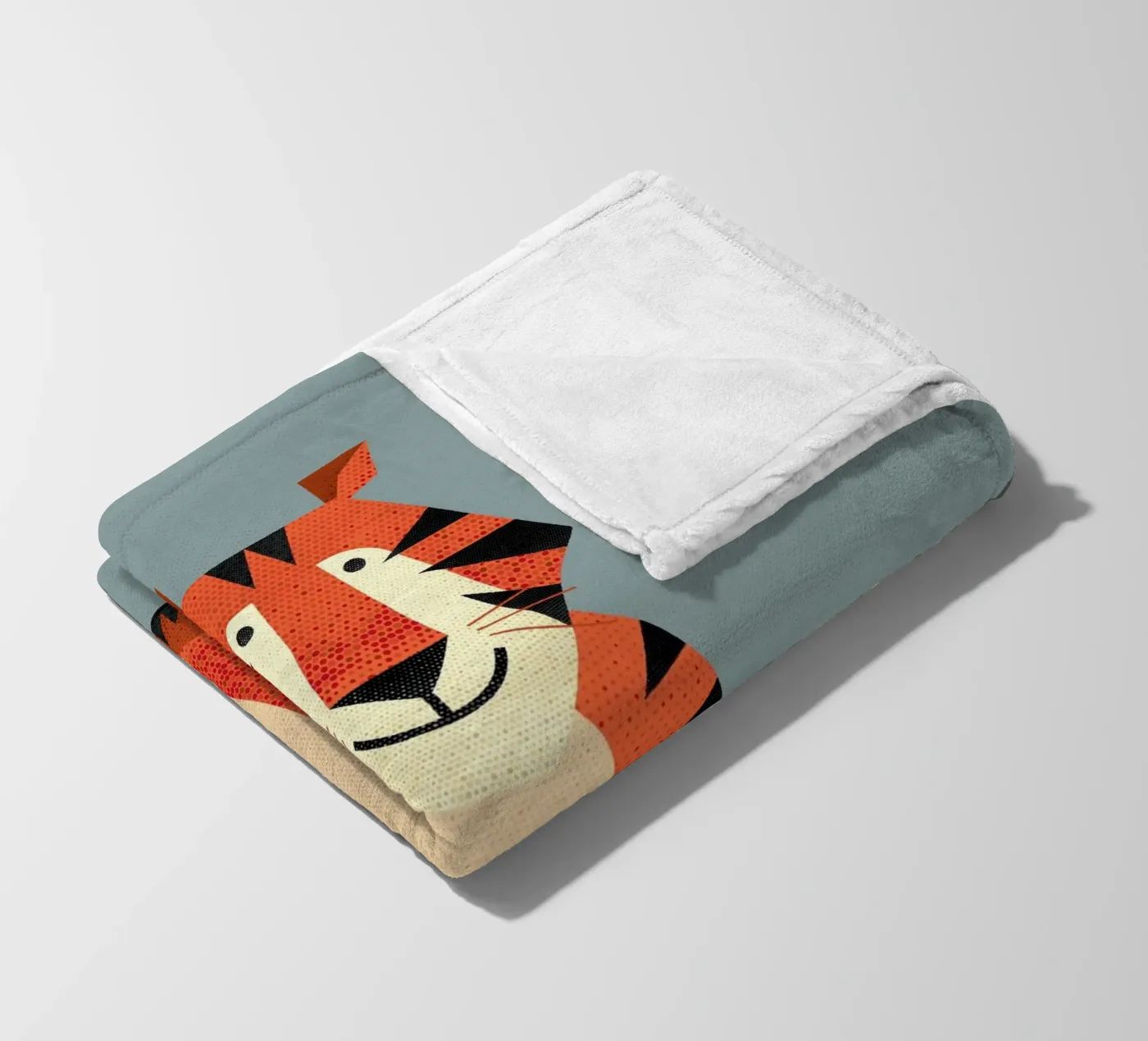 Whimsy Tiger Fleecedecke von The Printed Sparrow
